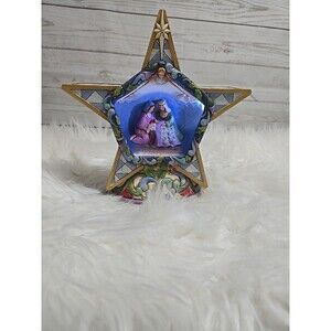Jim Shore “Winter’s Miracle” Lighted Nativity Winter Diorama Silent Star 4015888
